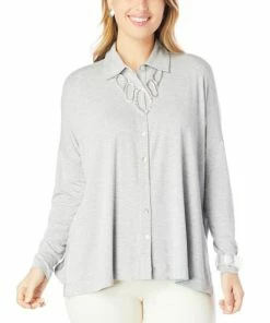 Flash Sale 🛒 MarlaWynne WynneLayers Unstructured Button-Down 👕 Shirt Ecru 👍 -Outlet MarlaWynne Sales unnamed file 1788