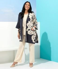 Brand new 🛒 MarlaWynne Jacquard Knit Drama Topper Sea Mist Combo 👍 -Outlet MarlaWynne Sales unnamed file 1808