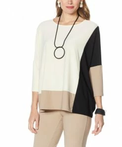 Coupon ⌛ MarlaWynne WynneLayers Luxe Crepe Easy Fit Top Cloud 😀