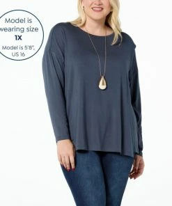 Top 10 🥰 MarlaWynne WynneLayers Crewneck Jersey Knit Tee With Overlap Detail Creme Fraiche ⭐ -Outlet MarlaWynne Sales unnamed file 183