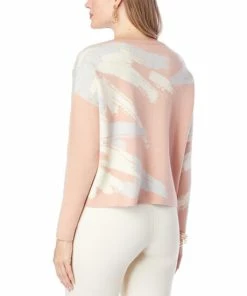 Hot Sale 🧨 MarlaWynne Brushstroke Jacquard Knitted Sweater Pearl Heather Gray ✨ -Outlet MarlaWynne Sales unnamed file 1851