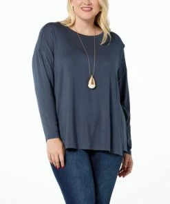 Top 10 🥰 MarlaWynne WynneLayers Crewneck Jersey Knit Tee With Overlap Detail Creme Fraiche ⭐ -Outlet MarlaWynne Sales unnamed file 186