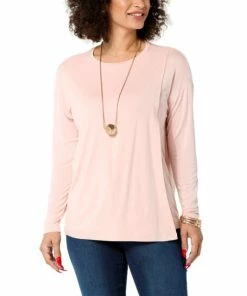 Top 10 🥰 MarlaWynne WynneLayers Crewneck Jersey Knit Tee With Overlap Detail Creme Fraiche ⭐ -Outlet MarlaWynne Sales unnamed file 187