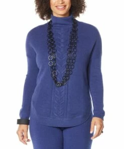 Cheap 🤩 MarlaWynne WynneLayers SoftKNIT Mock-Neck Poncho Sweater Twilight Blue 😉 -Outlet MarlaWynne Sales unnamed file 1872