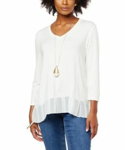 Buy 😉 MarlaWynne WynneLayers Mixed Media Top Black 😀 -Outlet MarlaWynne Sales unnamed file 1884