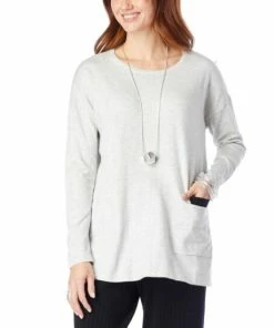 Wholesale 😀 MarlaWynne WynneLayers Soft Knit Sweater With Contrast Pocket Ecru ✨ -Outlet MarlaWynne Sales unnamed file 1897