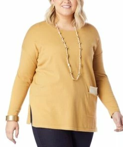 Wholesale 😀 MarlaWynne WynneLayers Soft Knit Sweater With Contrast Pocket Ecru ✨ -Outlet MarlaWynne Sales unnamed file 1898