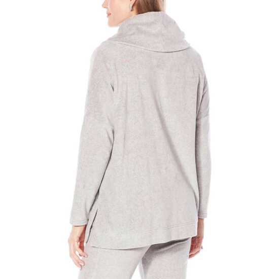 Top 10 โค๏ธ MarlaWynne WynneLayers Velour Knit Cowl-Neck Top Light Heather Gray ๐ 5 Top 10 โค๏ธ MarlaWynne WynneLayers Velour Knit Cowl-Neck Top Light Heather Gray ๐ - Image 3