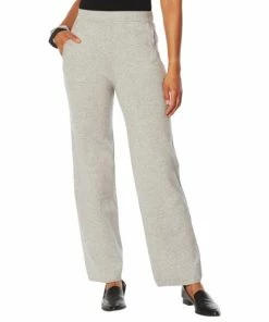 Outlet 🧨 MarlaWynne WynneLayers Sweater Knit Straight Leg Pull-On Pant Sage ❤️