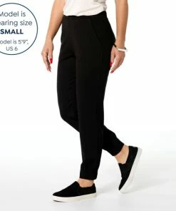 Cheap 😉 MarlaWynne WynneLayers Double Knit Jogger With Gathered Cuff Black 🌟 -Outlet MarlaWynne Sales unnamed file 191