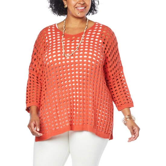 Cheapest ๐ MarlaWynne WynneLayers Open Stitch Cotton Knit Top Indigo โ๏ธ 6 Cheapest ๐ MarlaWynne WynneLayers Open Stitch Cotton Knit Top Indigo โ๏ธ - Image 4