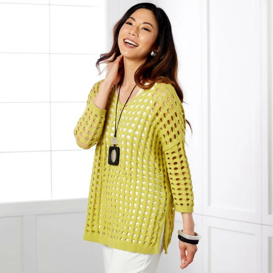 Cheapest ๐ MarlaWynne WynneLayers Open Stitch Cotton Knit Top Indigo โ๏ธ 9 Cheapest ๐ MarlaWynne WynneLayers Open Stitch Cotton Knit Top Indigo โ๏ธ - Image 7