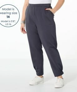 Cheap 😉 MarlaWynne WynneLayers Double Knit Jogger With Gathered Cuff Black 🌟 -Outlet MarlaWynne Sales unnamed file 194