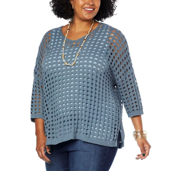 Cheapest ๐ MarlaWynne WynneLayers Open Stitch Cotton Knit Top Indigo โ๏ธ 10 Cheapest ๐ MarlaWynne WynneLayers Open Stitch Cotton Knit Top Indigo โ๏ธ - Image 8