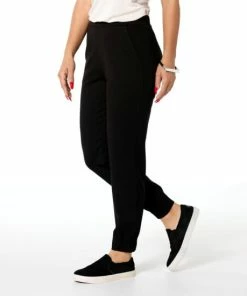 Cheap 😉 MarlaWynne WynneLayers Double Knit Jogger With Gathered Cuff Black 🌟 -Outlet MarlaWynne Sales unnamed file 195