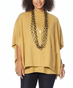 Coupon 🎉 MarlaWynne Sweater Knit Poncho Cardigan Oyster ✔️ -Outlet MarlaWynne Sales unnamed file 1952