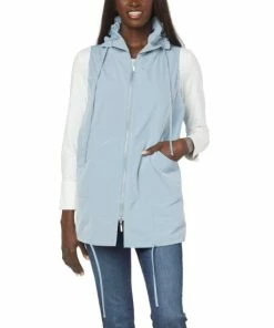 Hot Sale 🌟 MarlaWynne WynneLayers Everywhere Drawstring Vest Faded Blue 👍