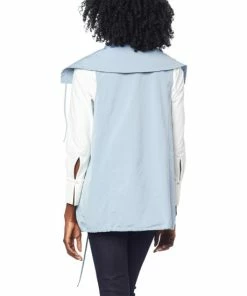 Hot Sale 🌟 MarlaWynne WynneLayers Everywhere Drawstring Vest Faded Blue 👍 -Outlet MarlaWynne Sales unnamed file 1960