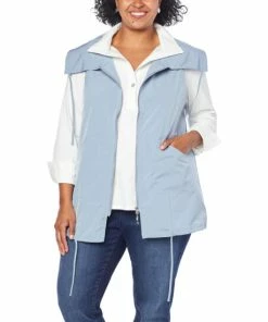 Hot Sale 🌟 MarlaWynne WynneLayers Everywhere Drawstring Vest Faded Blue 👍 -Outlet MarlaWynne Sales unnamed file 1962