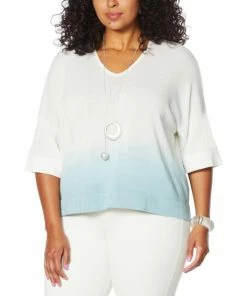 Promo 😉 MarlaWynne Dip Dye Boxy Knit Pullover Stone Blue 🧨 -Outlet MarlaWynne Sales unnamed file 1980