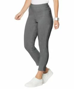 Top 10 😉 MarlaWynne FLATTERfit Melange Stretch Twill Capri Pant Cloud 🔔 -Outlet MarlaWynne Sales unnamed file 1986