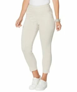Top 10 😉 MarlaWynne FLATTERfit Melange Stretch Twill Capri Pant Cloud 🔔 -Outlet MarlaWynne Sales unnamed file 1988