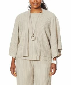 Hot Sale 🎉 MarlaWynne Plisse Knit Kimono Topper Sage 🎁 -Outlet MarlaWynne Sales unnamed file 1998