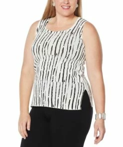 Promo ✨ MarlaWynne Brushstroke Print Sweater Knit Tank Sea Blue Combo 🎁 -Outlet MarlaWynne Sales unnamed file 2003