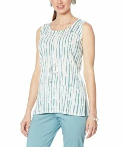 Promo ✨ MarlaWynne Brushstroke Print Sweater Knit Tank Sea Blue Combo 🎁 -Outlet MarlaWynne Sales unnamed file 2004