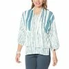 Buy 🧨 MarlaWynne Brushstroke Print Sweater Knit Cardigan Sea Blue Combo 👍