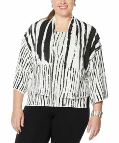 Buy 🧨 MarlaWynne Brushstroke Print Sweater Knit Cardigan Sea Blue Combo 👍 -Outlet MarlaWynne Sales unnamed file 2007