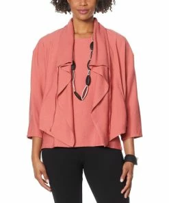 Cheapest 🎁 MarlaWynne WynneLayers Sedona Jacket With Drawstring Collar Geranium ✨