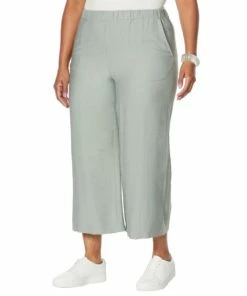 Best Pirce ⌛ MarlaWynne WynneLayers Sedona Pull-On Crop Pant With Pockets Sage 😀 -Outlet MarlaWynne Sales unnamed file 2051