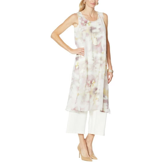 Cheap โ MarlaWynne WynneLayers Chiffon Overlay Tank ๐ Dress Sage Stripe โญ 3 Cheap โ MarlaWynne WynneLayers Chiffon Overlay Tank ๐ Dress Sage Stripe โญ