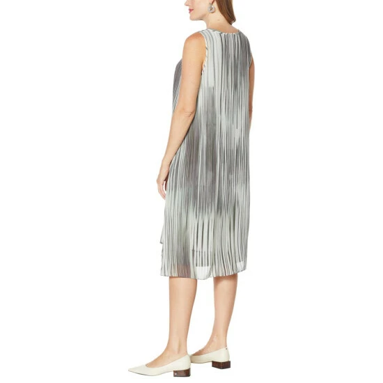 Cheap โ MarlaWynne WynneLayers Chiffon Overlay Tank ๐ Dress Sage Stripe โญ 5 Cheap โ MarlaWynne WynneLayers Chiffon Overlay Tank ๐ Dress Sage Stripe โญ - Image 3