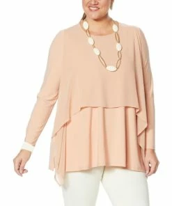 Deals 🎉 MarlaWynne WynneLayers Chiffon Overlay Handkerchief Hem Poncho Top Black ❤️ -Outlet MarlaWynne Sales unnamed file 2105