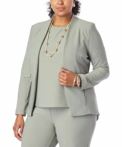 Cheapest ❤️ MarlaWynne WynneLayers Luxe Crepe Collarless Blazer Storm Blue 👏 -Outlet MarlaWynne Sales unnamed file 2109