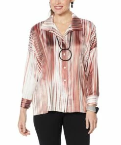 Wholesale 🛒 MarlaWynne WynneLayers Blurred Stripe Relaxed Fit 👕 Shirt Canyon Rose 😉 -Outlet MarlaWynne Sales unnamed file 2125