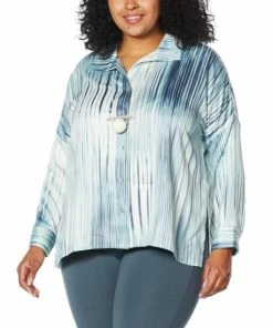 Wholesale 🛒 MarlaWynne WynneLayers Blurred Stripe Relaxed Fit 👕 Shirt Canyon Rose 😉 -Outlet MarlaWynne Sales unnamed file 2127