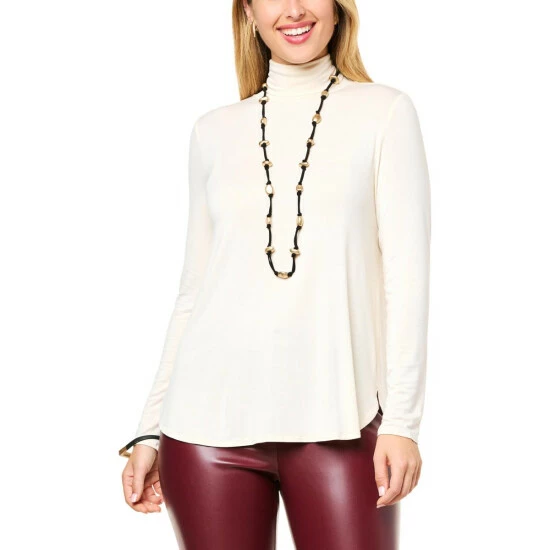 Cheapest ๐ MarlaWynne WynneLayers Jersey Knit Curved Hem Turtleneck Top Celadon โ 3 Cheapest ๐ MarlaWynne WynneLayers Jersey Knit Curved Hem Turtleneck Top Celadon โ