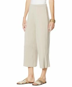 Best Pirce 🧨 MarlaWynne WynneLayers Pull-On Knit Wide Leg Crop Pant Sand 👍