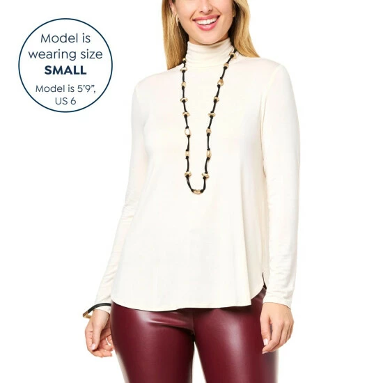 Cheapest ๐ MarlaWynne WynneLayers Jersey Knit Curved Hem Turtleneck Top Celadon โ 5 Cheapest ๐ MarlaWynne WynneLayers Jersey Knit Curved Hem Turtleneck Top Celadon โ - Image 3