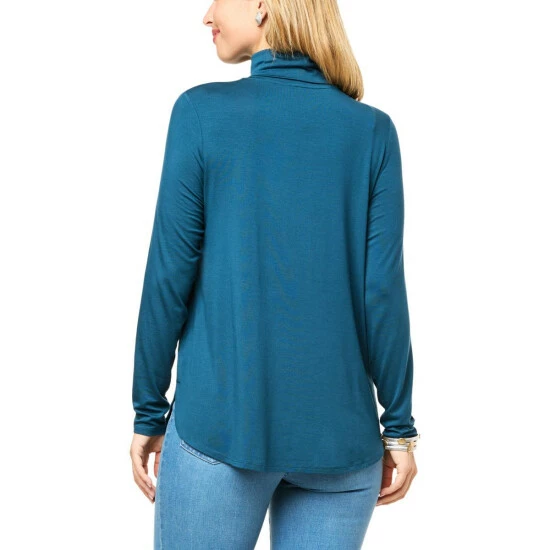 Cheapest ๐ MarlaWynne WynneLayers Jersey Knit Curved Hem Turtleneck Top Celadon โ 6 Cheapest ๐ MarlaWynne WynneLayers Jersey Knit Curved Hem Turtleneck Top Celadon โ - Image 4