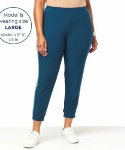 Best Pirce ✨ MarlaWynne WynneLayers Luxe Crepe Jogger Pant With Side Stripe Black/oyster Combo 🔥 -Outlet MarlaWynne Sales unnamed file 2170