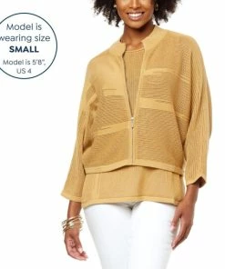 Hot Sale 🌟 MarlaWynne WynneCollection Sweater Knit Mesh Stitch Zip-Up Jacket Cloud 🤩 -Outlet MarlaWynne Sales unnamed file 2197