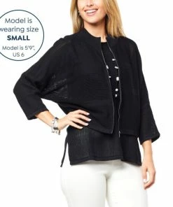 Hot Sale 🌟 MarlaWynne WynneCollection Sweater Knit Mesh Stitch Zip-Up Jacket Cloud 🤩 -Outlet MarlaWynne Sales unnamed file 2199