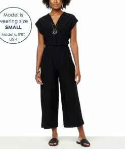 Deals 👍 MarlaWynne WynneLayers Luxe Crepe Jumpsuit Dark Camel 🎉 -Outlet MarlaWynne Sales unnamed file 2207