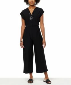 Deals 👍 MarlaWynne WynneLayers Luxe Crepe Jumpsuit Dark Camel 🎉 -Outlet MarlaWynne Sales unnamed file 2212