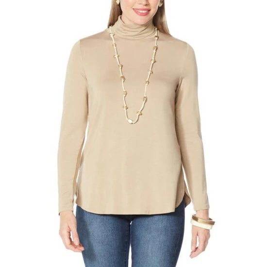 Cheapest ๐ MarlaWynne WynneLayers Jersey Knit Curved Hem Turtleneck Top Celadon โ 12 Cheapest ๐ MarlaWynne WynneLayers Jersey Knit Curved Hem Turtleneck Top Celadon โ - Image 10