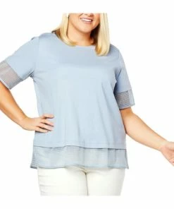 Best reviews of 🎉 MarlaWynne WynneLayers Polished Knit Mixed Media Mesh Top Black 🛒 -Outlet MarlaWynne Sales unnamed file 2258